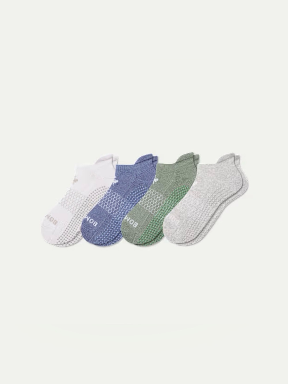 Bombas Gripper Ankle Sock 4-Pack Green/Navy/Grey Medium NWT